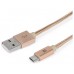 CABLE MAILLON PREMIUM MICRO USB 2.4 METAL DORADO 1M en Huesoi