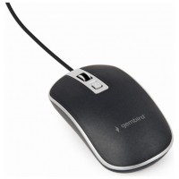 RATON GEMBIRD WIRED OPTICAL MOUSE USB BLACK SILVER en Huesoi