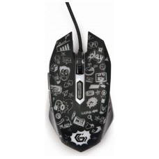 RATON GEMBIRD 6 BOTONES WIRED OPTICAL LED NEGRO en Huesoi