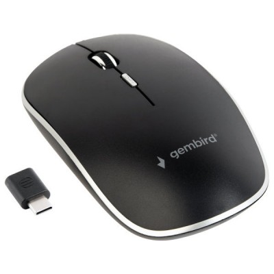 RATON OPTICO GEMBIRD INALAMBRICO 1600 DPI  NEGRO 4 BOTONES (RECEPTOR TIPO) en Huesoi