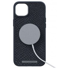 FUNDA MAGSAFE IPHONE 14 PIEL DE SALMON NEGRO NJORD (Espera 4 dias) en Huesoi