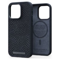 FUNDA MAGSAFE IPHONE 14 PRO PIEL DE SALMON NEGRO NJORD (Espera 4 dias) en Huesoi