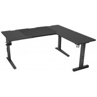 MESA GAMING GENESIS HOLM MODULAR 160 RGB ESQUINA NEGRO 160X75 CM en Huesoi