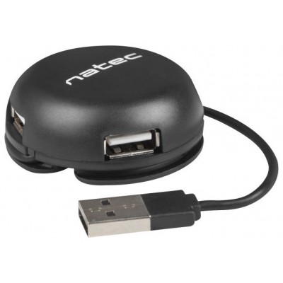 HUB NATEC BUMBLEBEE 4 PUERTOS USB 2.0 NEGRO en Huesoi