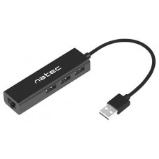 ADAPTADOR NATEC DRAGONFLY USB 2.0 A RJ45 GIGABIT CON 3XUSB 2.0 en Huesoi