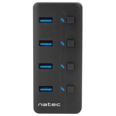 HUB NATEC MANTIS 2 USB 3.0 4 PUERTOS ON OFF CON ALIMENTADOR en Huesoi