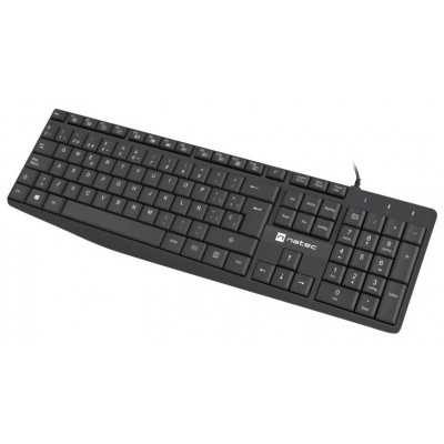 TECLADO NATEC NAUTILUS SLIM LAYOUT 106 TECLAS NEGRO en Huesoi