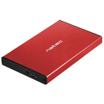 CAJA EXTERNA NATEC RHINO GO DISCO DURO 2,5" USB 3.0 SATA ROJA en Huesoi