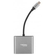 ADAPTADOR NATEC MULTIPUERTO USB-C A USB 3.0 HDMI 4K en Huesoi