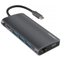 ADAPTADOR NATEC FOWLER 2 USB-C-A 3XUSB 3.0,HDMI 4K,RJ45,SD,MSD en Huesoi
