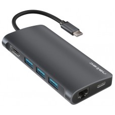 ADAPTADOR NATEC FOWLER 2 USB-C-A 3XUSB 3.0,HDMI 4K,RJ45,SD,MSD en Huesoi