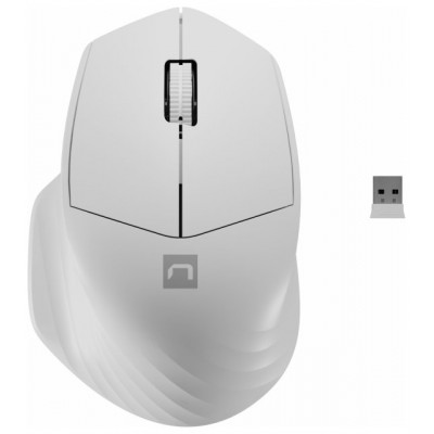 RATON NATEC SISKIN 2 INALAMBRICO 1600 DPI BLUETOOTH 5.0 + 2.4GHZ BLANCO en Huesoi