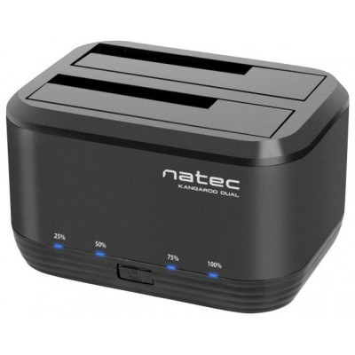 DOCKING STATION NATEC KANGAROO DUAL USB 3.0 SATA NEGRA en Huesoi