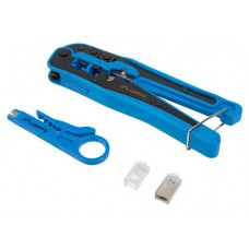 KIT LANBERG NETWORK CON CRIMPADORA Y STRIPPING, CONECTORES RJ45 en Huesoi