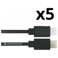 KIT 5 UNIDADES CABLE USB 3.0 USB-A MACHO A USB-C MACHO en Huesoi