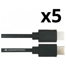 KIT 5 UNIDADES CABLE USB 3.0 USB-A MACHO A USB-C MACHO en Huesoi