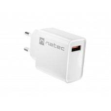 CARGADOR NATEC RIBERA 18W 1XUSB-A QC3.0 BLANCO en Huesoi