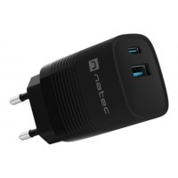 CARGADOR NATEC RIBERA GAN 30W PD3.0 QC3.0 1XUSB-A + 1XUSB-C NEGRO en Huesoi