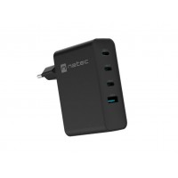CARGADOR NATEC RIBERA GAN 100W 3XUSB-C + 1XUSB-A PD3.0 QC3.0 NEGRO en Huesoi CARGADOR NATEC RIBERA GAN 100W 3XUSB-C + 1XUSB-A PD3.0 QC3.0 NEGRO en Huesoi