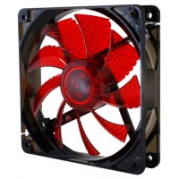 VENTILADOR CAJA NOX COOL FAN LED 120MM NEGRO LED ROJO en Huesoi