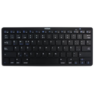 Nilox Teclado NXKB01B Bluetooh, Negro en Huesoi