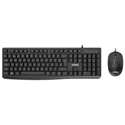 Nilox Teclado y raton Usb NXKME0012 Negro en Huesoi