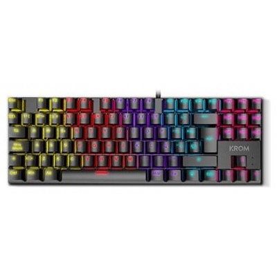 TECLADO KROM USB KASIC TKL NEGRO RGB GAMING MECANICO en Huesoi