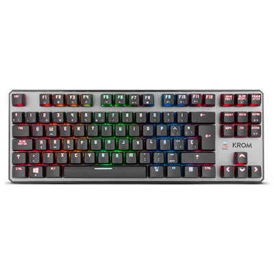 TECLADO GAMING KROM KERNEL TKL USB RETROILUMINADO MECANICO NEGRO en Huesoi