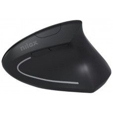 Nilox Ratón Wireless Vertical, 1600 DPI, Negro en Huesoi