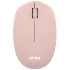 Nilox Ratón Wireless, 1000 DPI, 3 botones, Rosa en Huesoi