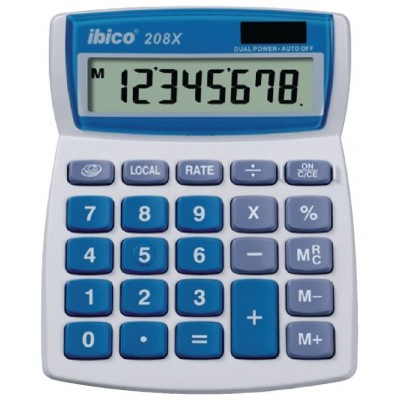 CALCULADORA DE SOBREMESA DE 8 DIGITOS MODELO 208X SOLAR / PILA IBICO IB410062 (Espera 4 dias) en Huesoi