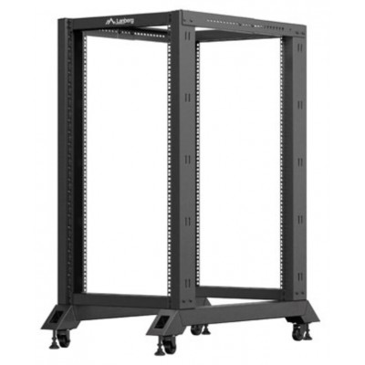ARMARIO LANBERG ABIERTO RACK 19? 22U 600X1000 NEGRO en Huesoi