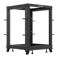 ARMARIO LANBERG ABIERTO RACK 19" 15U 600X600 AJUSTABLE HASTA 1100 NEGRO en Huesoi