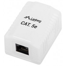 ROSETA DE SUPERFICIE LANBERG CAT.5E UTP 1X TOMA RJ45 BLANCO en Huesoi