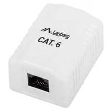 ROSETA DE SUPERFICIE LANBERG CAT.6 UTP 1X TOMA RJ45 BLANCO en Huesoi