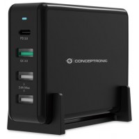 CARGADOR DE SOBREMESA CONCEPTRONIC QUICK CHARGE PD 4 en Huesoi