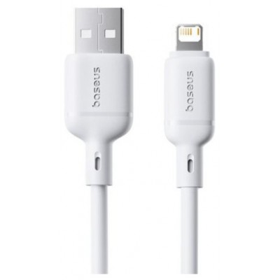 OS-BASEUS SILKY SERIES FAST CHARGING CABLE USB TO IP 2.4A 1M MOON WHITE (Espera 4 dias) en Huesoi