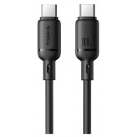 OS-BASEUS SILKY SERIES FAST CHARGING CABLE TYPE-C TO TYPE-C 100W 1M CLUSTER BLACK (Espera 4 dias) en Huesoi