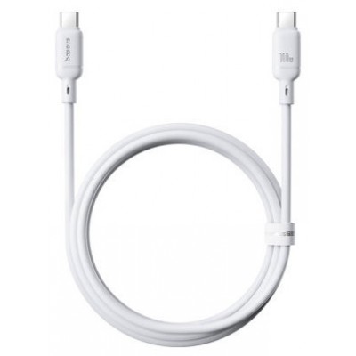 OS-BASEUS SILKY SERIES FAST CHARGING CABLE TYPE-C TO TYPE-C 100W 1M MOON WHITE (Espera 4 dias) en Huesoi