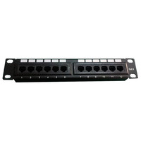 PEPEGREEN PATCH PANEL 10" 12 PUERTOS Cat 6 UTP en Huesoi