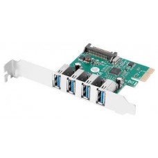 TARJETA PCI EXPRESS LANBERG X1 A 4X USB-A 3,1 GEN1 LOW PROFILE en Huesoi