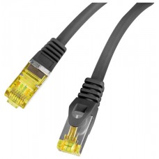 CABLE RED LANBERG LATIGUILLO CAT.6A S/FTP LSZH CU 0.5M NEGRO FLUKE PASSED en Huesoi