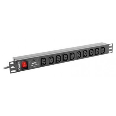 REGLETA LANBERG 1U 10A RACK 19 10X SOCKET NEGRO 2M en Huesoi