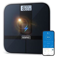 RENPHO  ELIS SOLAR 2 - SMART BODY SCALE - ITO - BLE - 11X11X0.9 INCH - BLACK (Espera 4 dias) en Huesoi