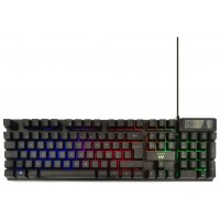 TECLADO GAMING EWENT USB RETROILUMINADO QUERTY PORTUGUES en Huesoi