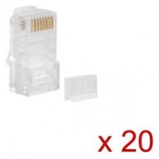 CONECTOR CAT.6 LANBERG UTP 8P8C PACK 20 UDS en Huesoi