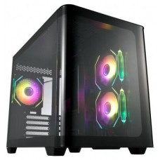 CAJA MICRO-ATX SEMITORRE FSP S380 RGB NEGRA 3 FANS en Huesoi