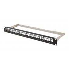 PATCH PANEL LANBERG 24 PUERTOS 1U RACK 19" FTP PARA MODULOS KEYSTONE NEGRO en Huesoi