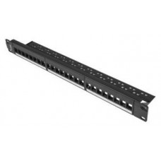 PATCH PANEL LANBERG 24 PUERTOS 1U RACK 19 PARA MODULOS KEYSTONE NEGRO en Huesoi