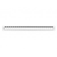 PATCH PANEL LANBERG 24 PUERTOS 1U RACK 19 PARA MODULOS KEYSTONE GRIS en Huesoi